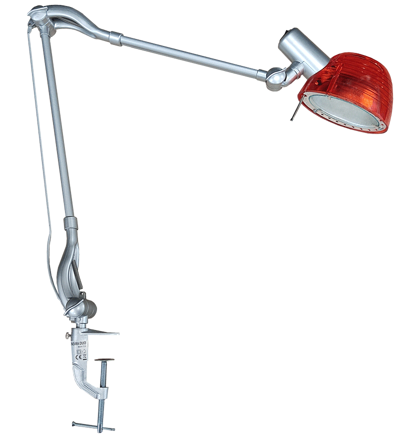 Červená LED stolní lampička GINEVRA DUO 4,5W teplá bílá