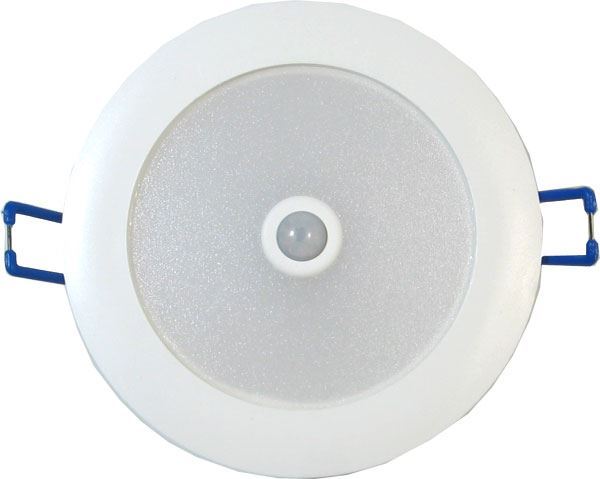 LED zabudovateľné svetlo 7W s PIR senzorom 230V denná biela