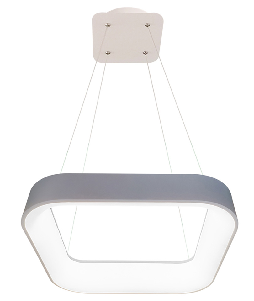 šedé LED závěsné čtvercové svítidlo 40W CCT 3000-6500K NEST