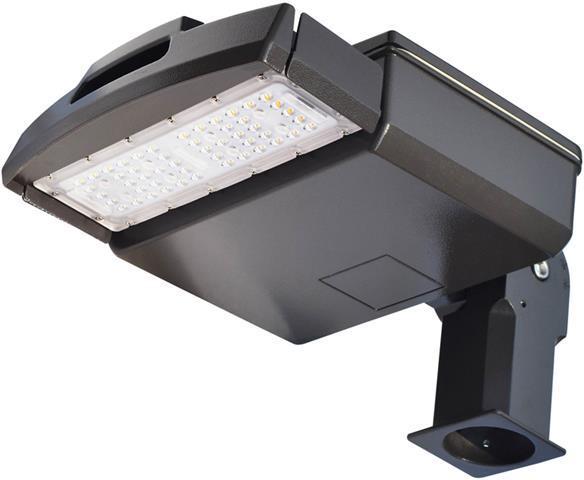 Černé LED veřejné svítidlo s kloubem 50W VO denní bílá