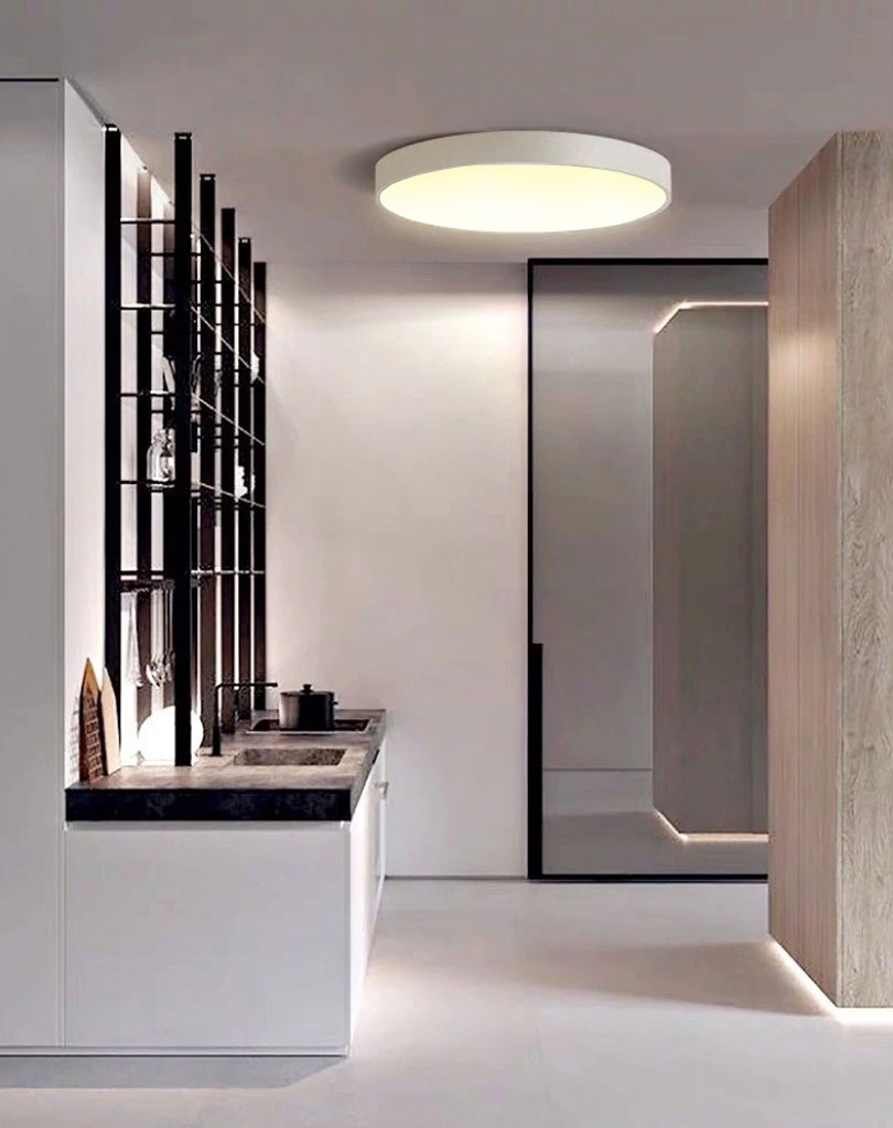 Bílý stropní LED panel 400mm s čidlem