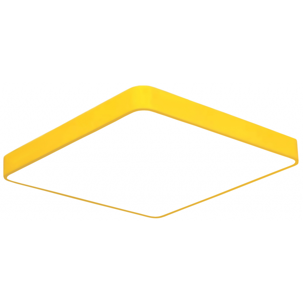 Žltý stropný LED panel 400x400mm 24W teplá biela s čidlom
