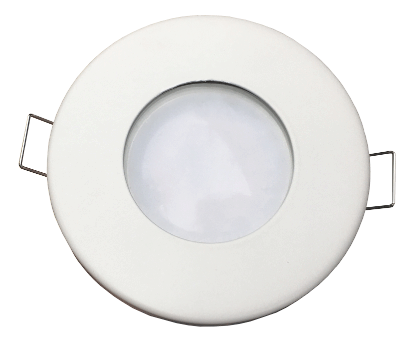 Bílé LED koupelnové podhledové světlo 12V IP44