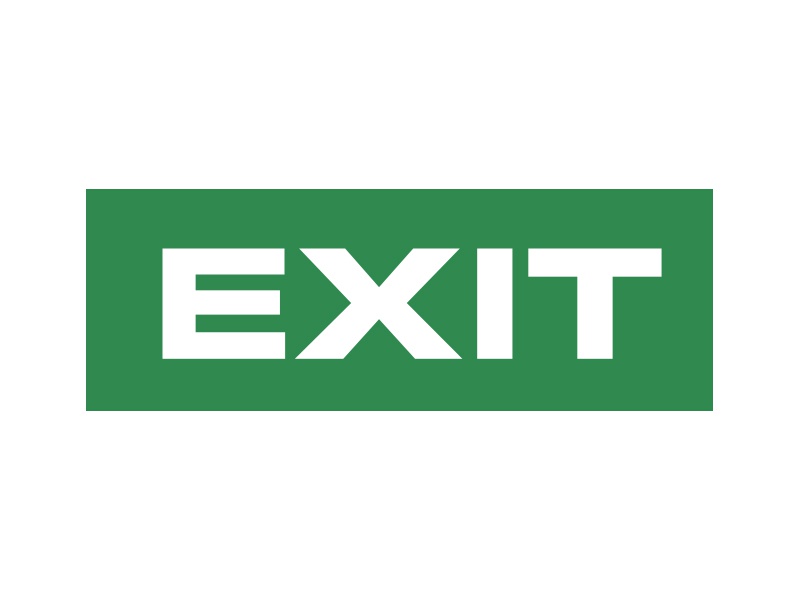 PIKTOGRAM EXIT 297 x 105 mm se na slovenštinu překládá jako: PIKTOGRAM EXIT 297 x 105 mm.