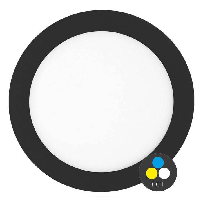 čierny vstavaný LED panel 300mm 25W CCT LADA IP44 (LADA)