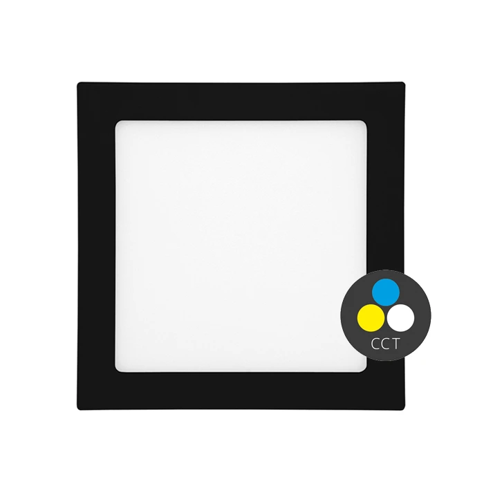 černý vestavný LED panel CCT RAFA IP44 6W