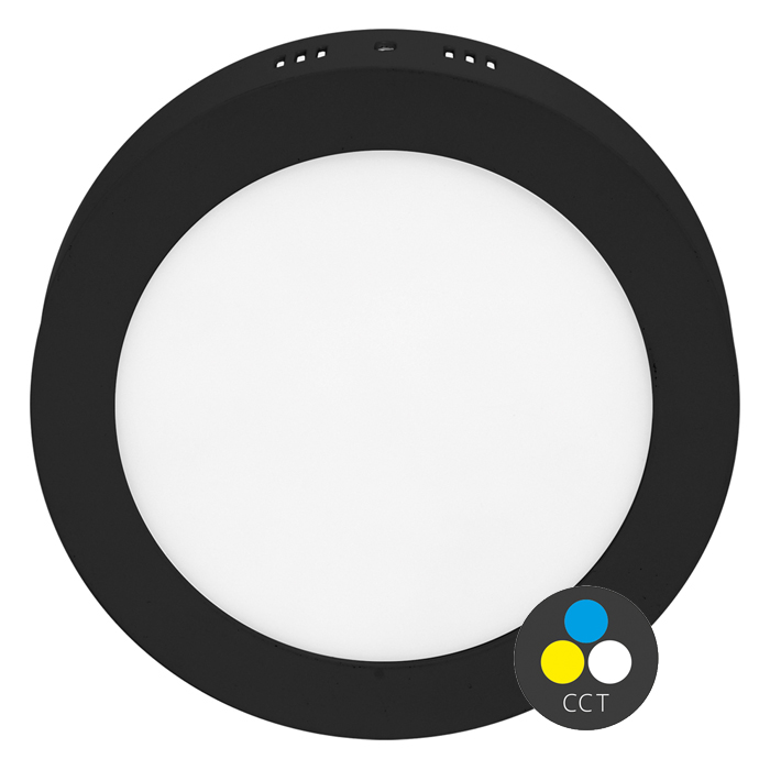 čierny prisadený LED panel 300mm 25W CCT LADA 2 IP20 (LADA 2)
