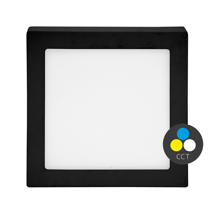 černý přisazený LED panel RAFA 2 IP20 12W