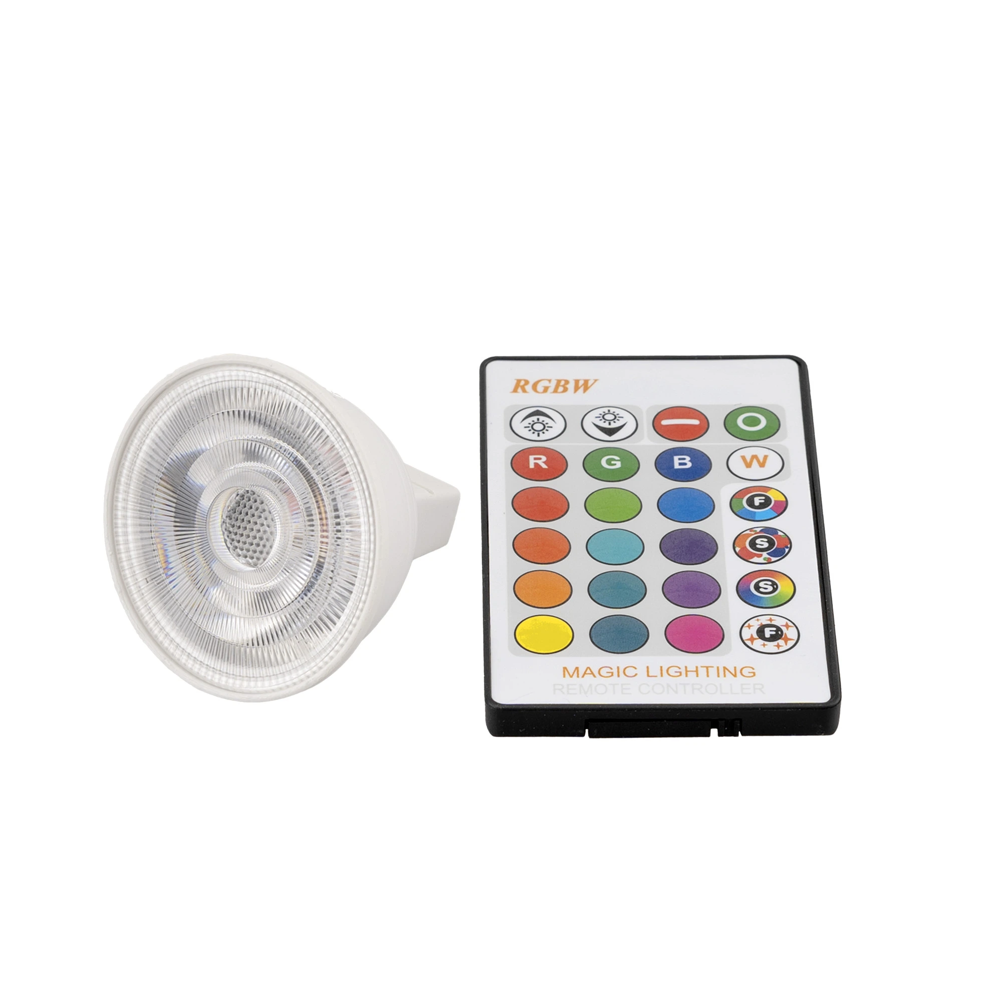 LED žárovka RGBW MR16 3W 60°, RGB + Studená bílá