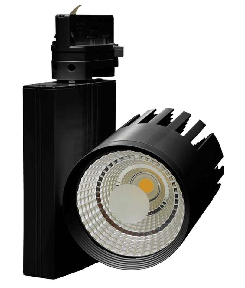 Černý 3 fázový lištový LED reflektor 30W denní bílá