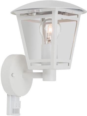 Bílá LED retro lampa nástěnná s pohybovým čidlem 8W teplá bílá