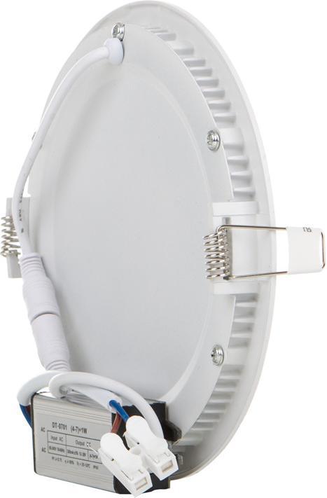 Stmívatelný bílý kruhový vestavný LED panel 166mm 12W teplá bílá