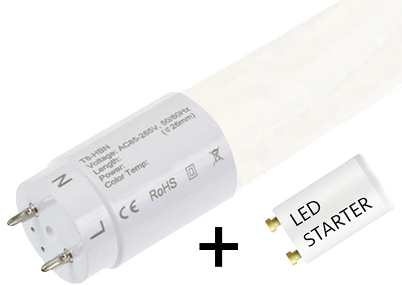 20KS LED trubic 150cm denní bílá + startér