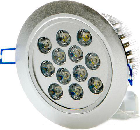 LED vestavné bodove svítidlo 12x 1W teplá bílá