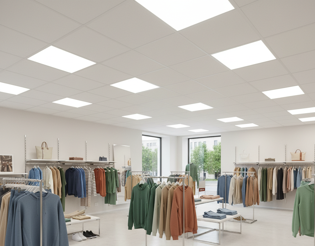 Bílý podhledový LED panel 17W 600x600 3000lm 4000K IP20