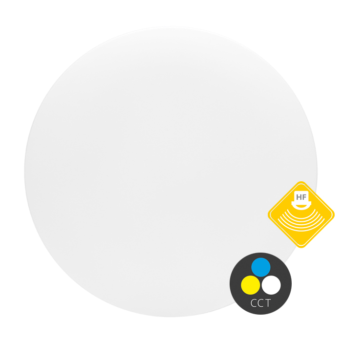 LED svietidlo LINA kruh s čidlom HF 24W 1960lm CCT IP44 biela