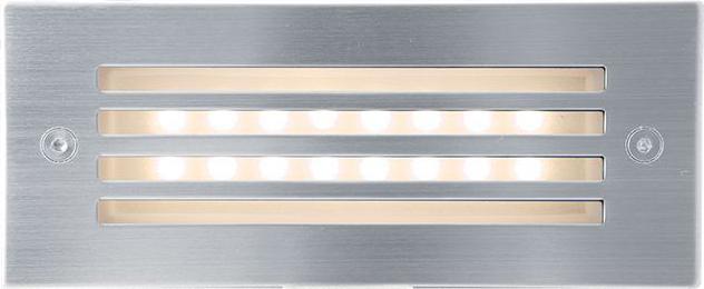 Vestavné venkovní LED osvětlení do zdi s mřížkou 1W 70x170mm Index teplá bílá