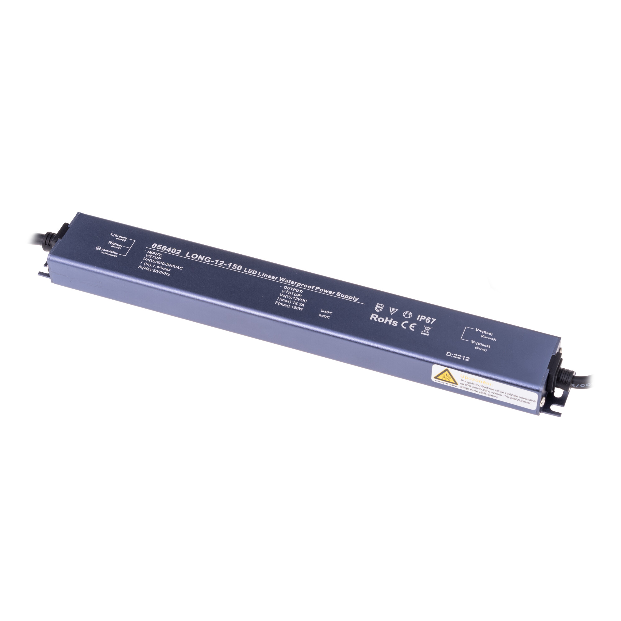 LED zdroj 12V 150W LONG-12-150 by se do slovenštiny přeložilo jako LED zdroj 12V 150W LONG-12-150. V technických názvech se obvykle zachovává původní nomenklatura, zejména pokud jsou součástí modelové řady nebo specifikace produktu.