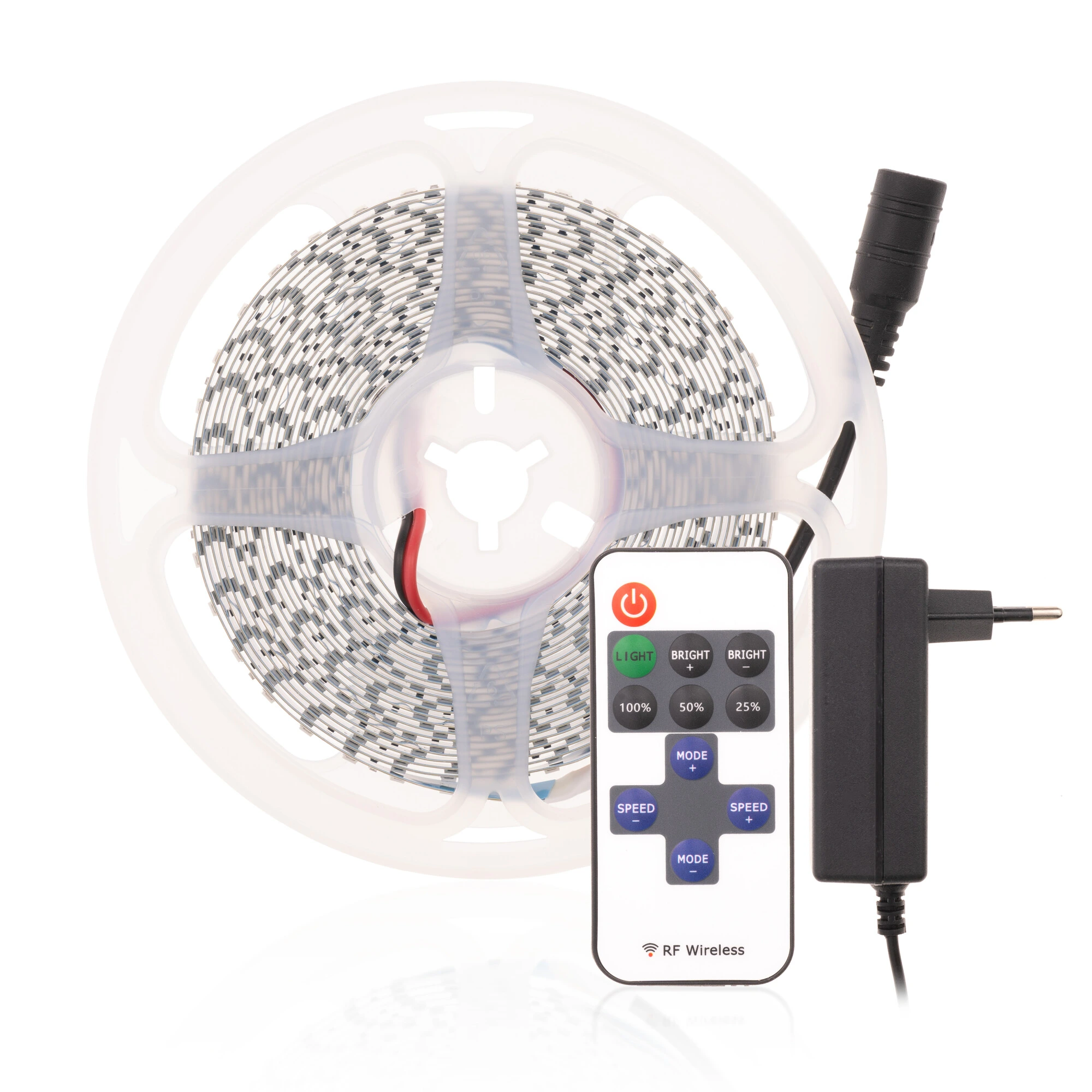 Sada LED pásku 5m 35W 12V-5M10W, Studená bílá