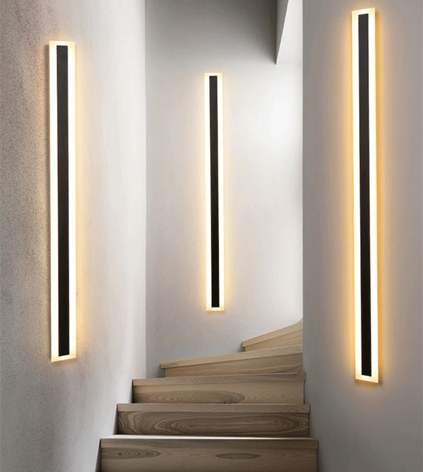 SMART Čierne LED moderné nástenné svietidlo strip 30W P 100cm/8cm IP20 CCT s čidlom