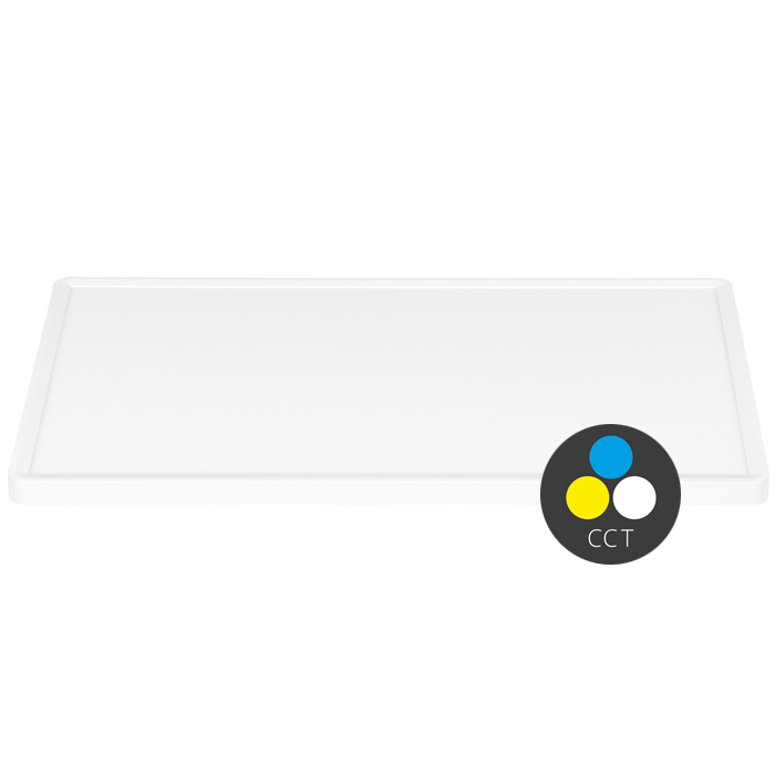 LED svítidlo obdélník 50W,60x90cm,CCT,7000lm,IP40,bílý lem