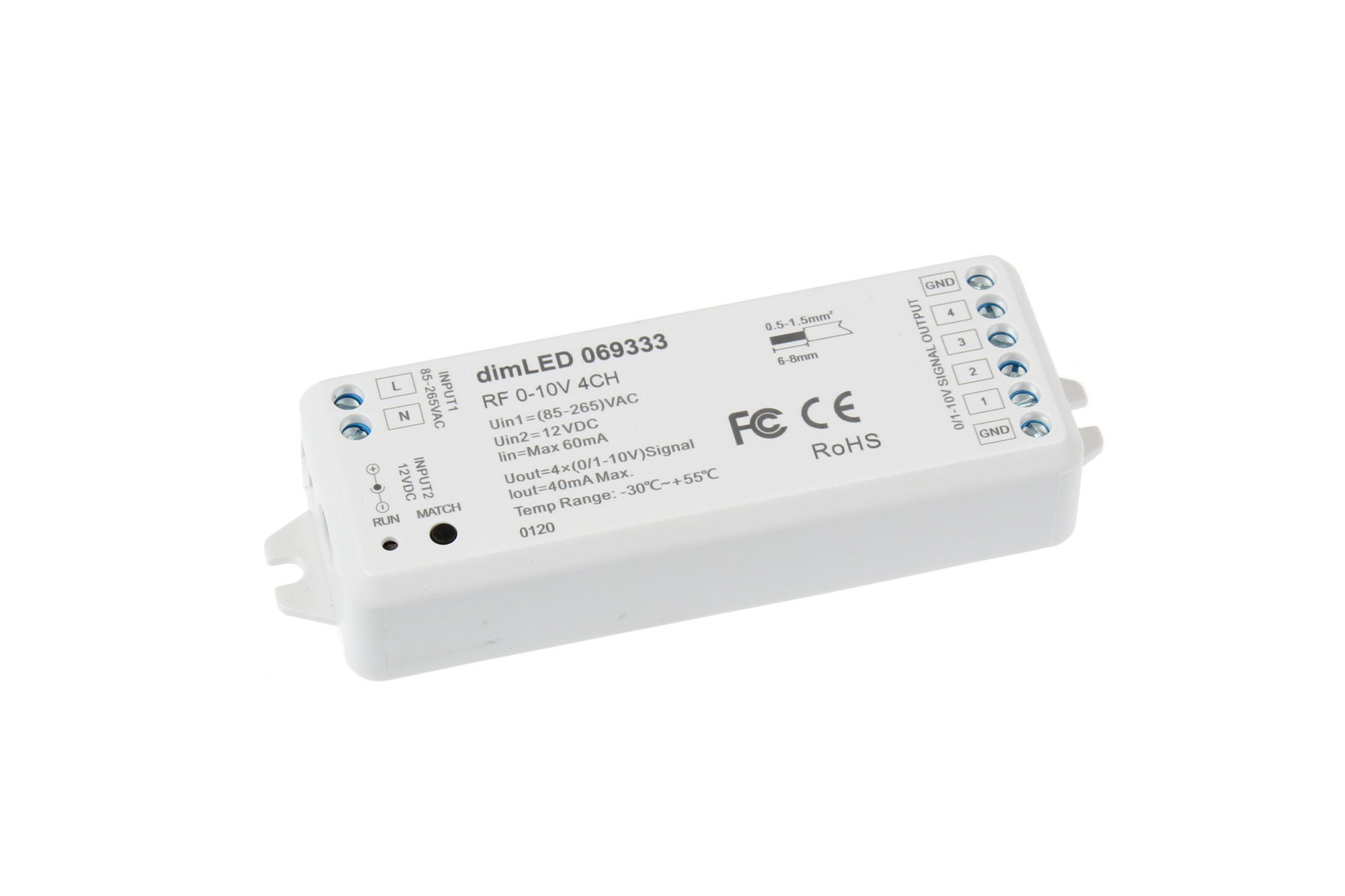 Ovladač dimLED RF 0-10V 4CH