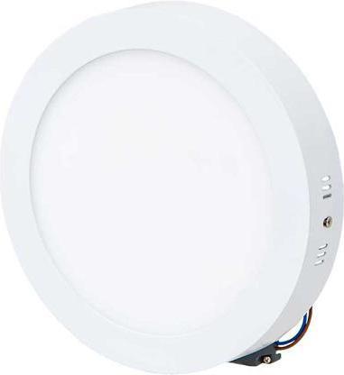 Bílý přisazený LED panel 225mm 18W teplá bílá