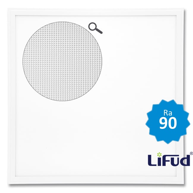 Bílý LED panel s rámečkem 600x600mm 45W lifud UGR RA90 denní bílá