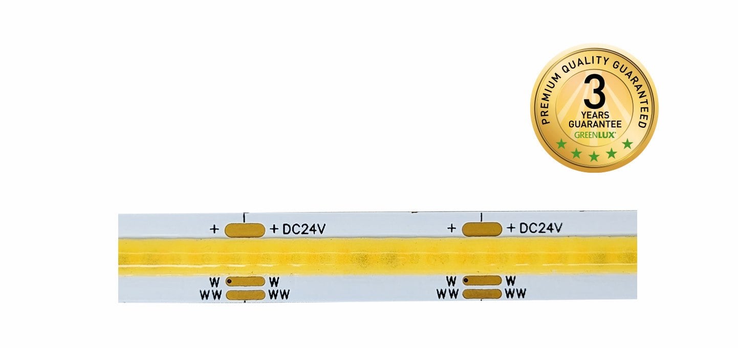 LED STRIP CCT COB608/14W/m IP20 Ra90 24V 30m 1320lm/m (*30m=1pcs) - LED pásek
