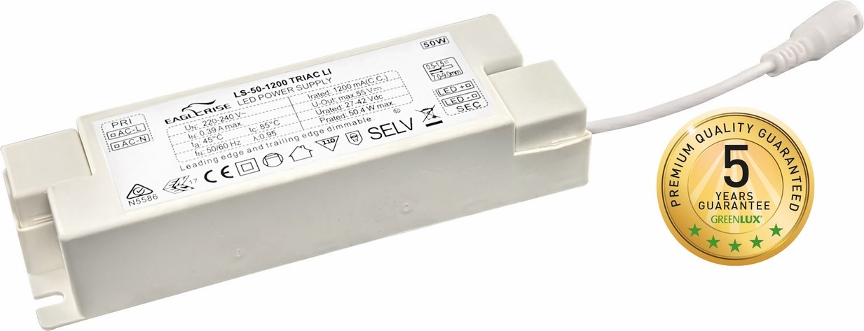 DRIVER TRIAC 50W 1200mA [2/2] - LED driver [součást pro svítidlo]