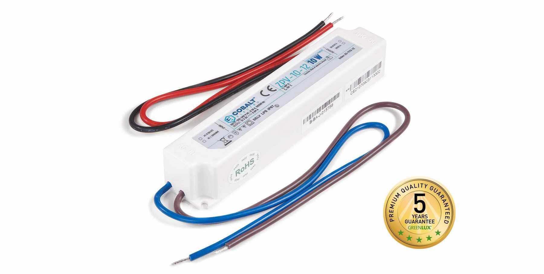 DRIVER 10W/P IP67 12V (ZPV-10-12) - LED driver