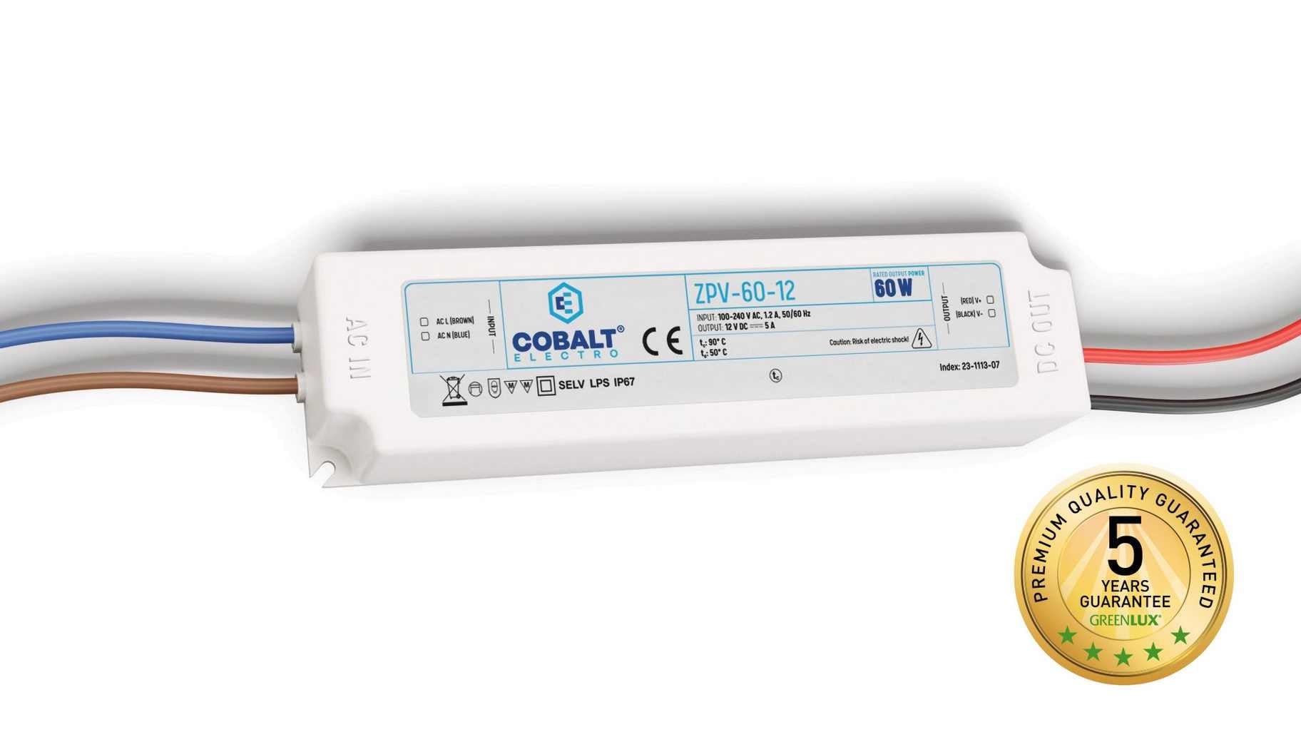 DRIVER 60W/P IP67 12V (ZPV-60-12) - LED driver