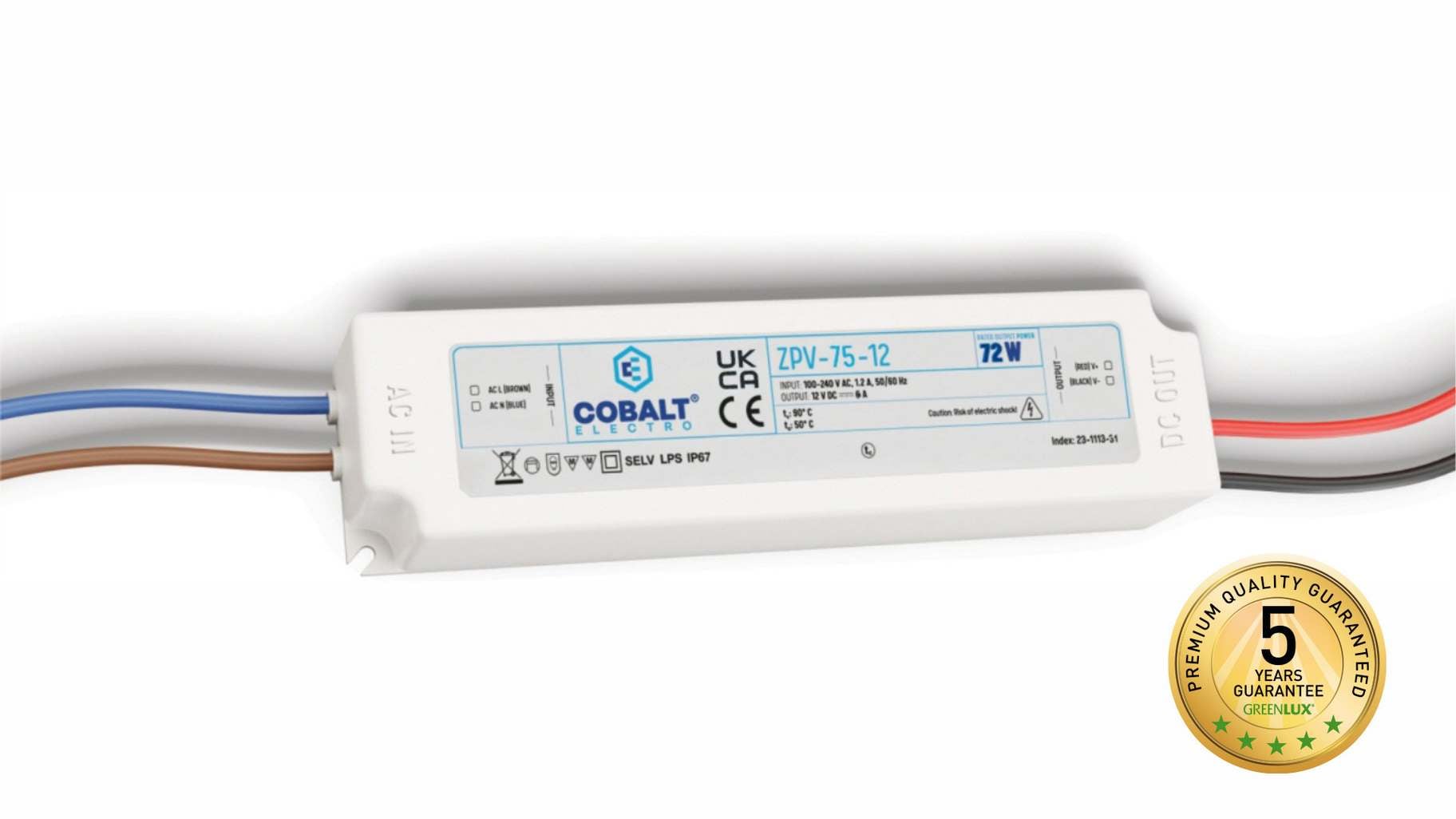 DRIVER 75W/P IP67 12V (ZPV-75-12) - LED driver