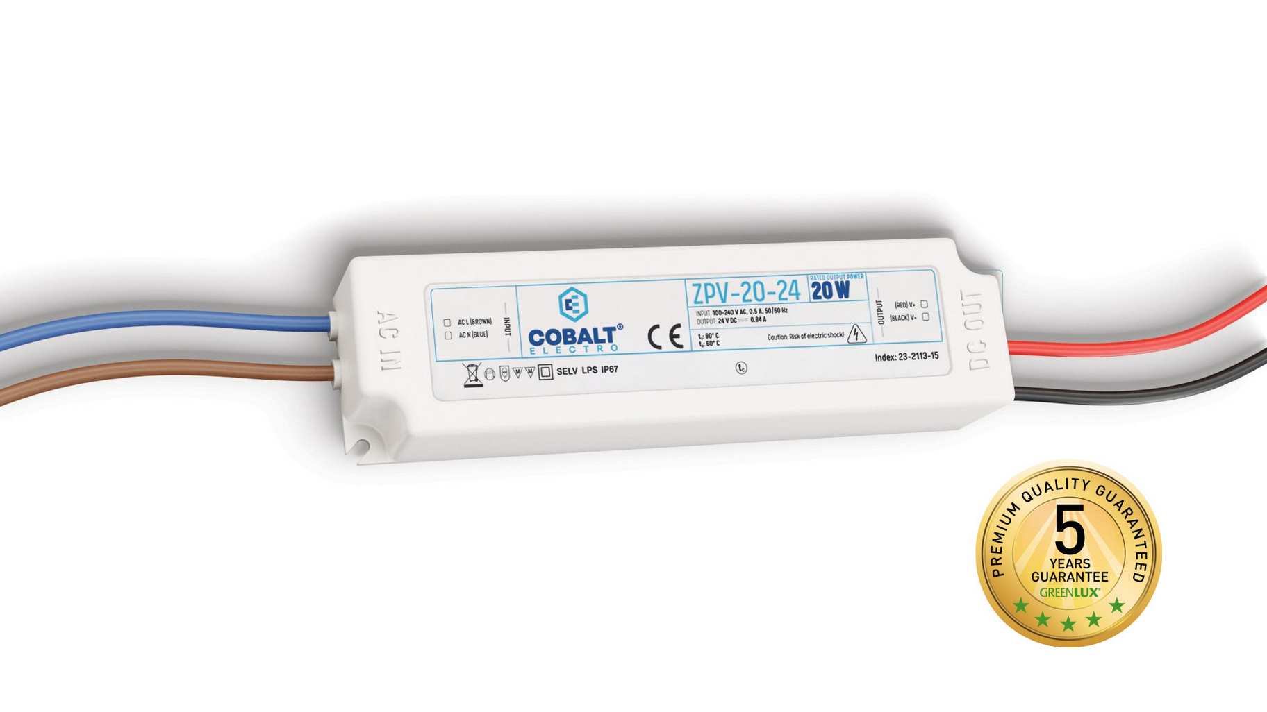 DRIVER 20W/P IP67 24V (ZPV-20-24) - LED driver