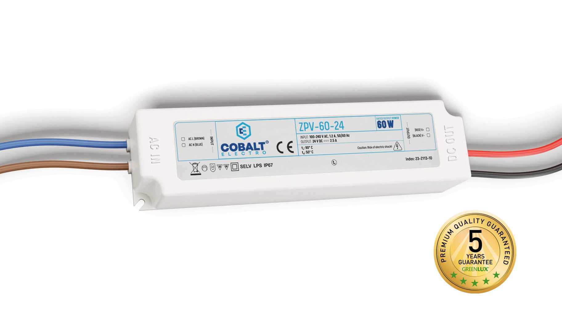 DRIVER 60W/P IP67 24V (ZPV-60-24) - LED driver