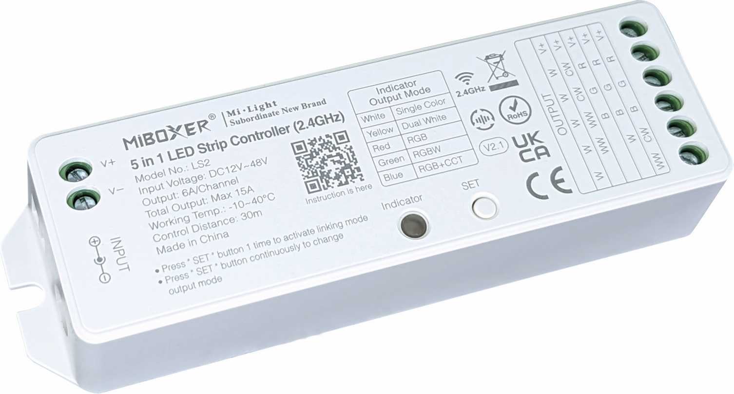 LED CONTROLLER 5in1 MONO/RGB/RGBW/CCT (FUT-LS2) - Bezdrátový LED kontroler