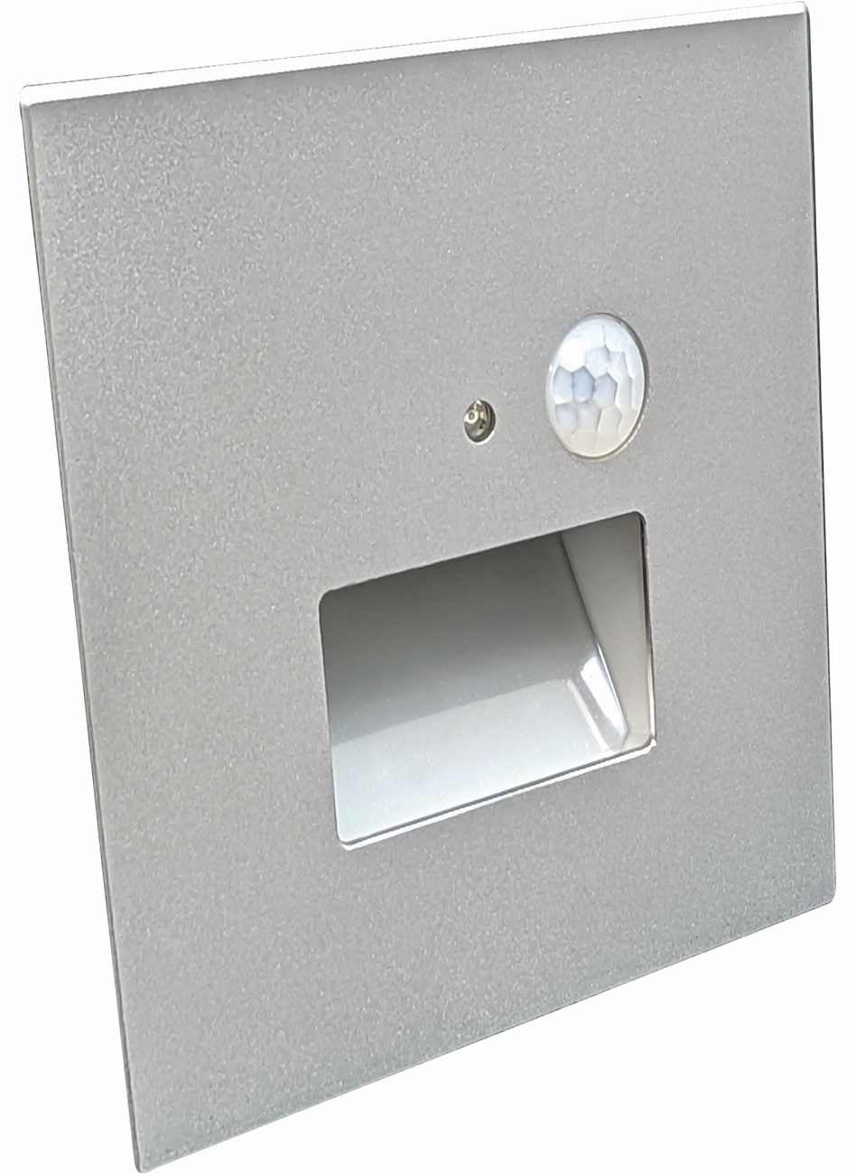 JACK PIR linkable Grey 1,5W CCT 75/120lm - Nástěnné vestavné LED svítidlo s PIR pohybovým senzorem