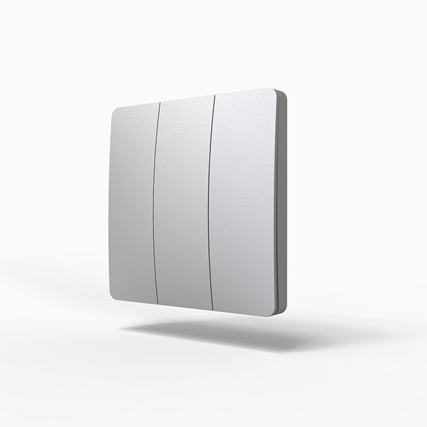 Kinetic Wireless Switch S 3P - Bezdrátový vypínač samonapájecí / stříbrná / 3P