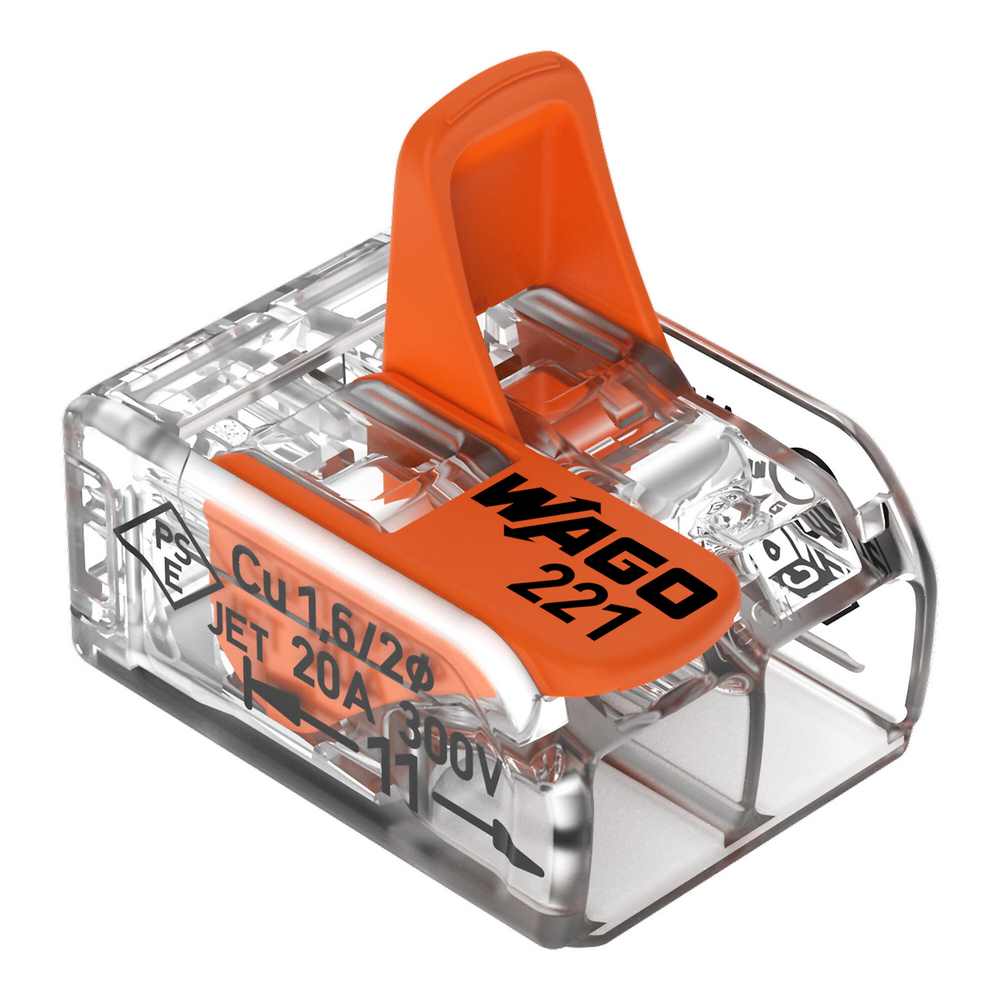WAGO 221-412 max.4mm2 (100pcs) - Instalační spojka páčková
