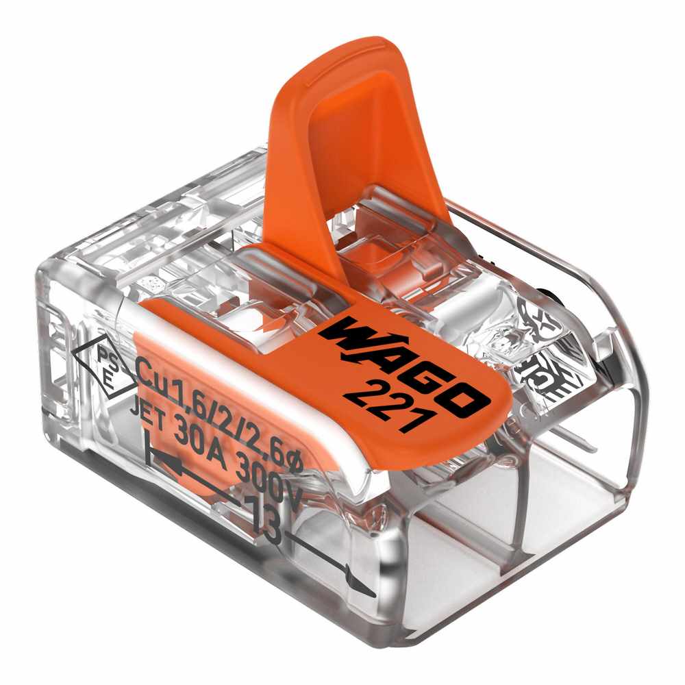 WAGO 221-612 max.6mm2 (50pcs) - Instalační spojka páčková
