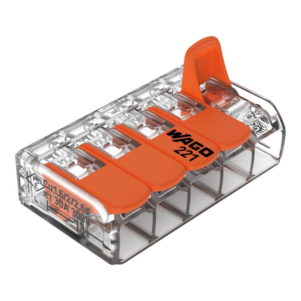 WAGO 221-615 max.6mm2 (15pcs) - Instalační spojka páčková