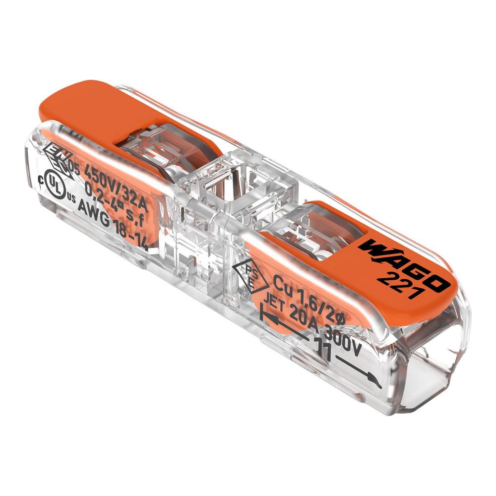 WAGO inline 221-2411 max.4mm2 (60pcs) - Instalační spojka páčková - inline