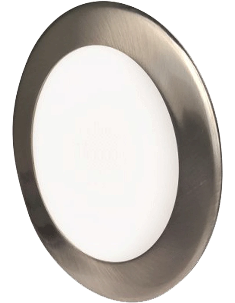 Matný chrom vestavný LED panel 120mm