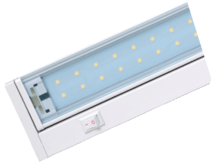Bílé výklopné LED svítidlo pod kuchyňskou linku GANYS 5,5W 36cm