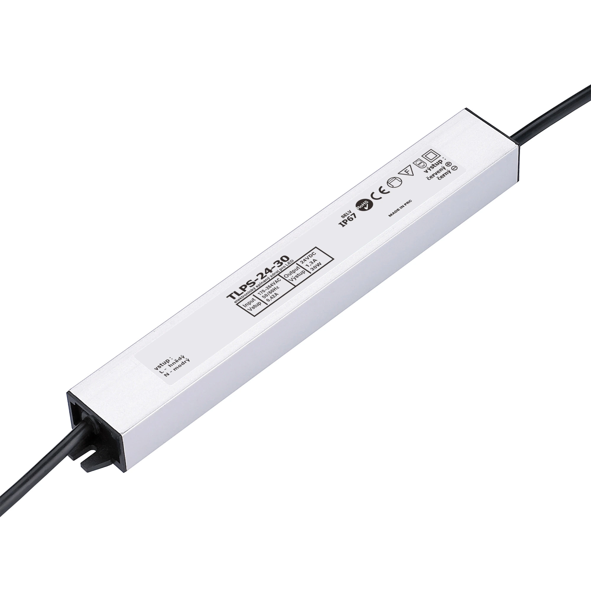 LED zdroj 24V 30W IP67 voděodolný