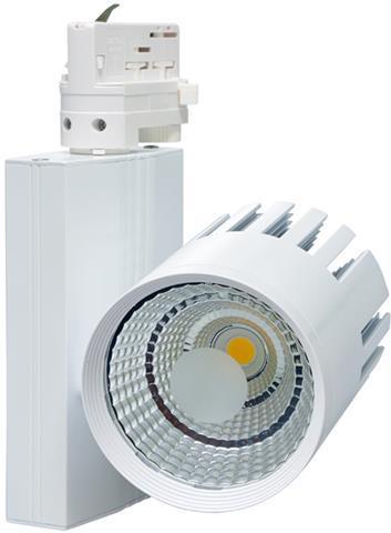 Bílý 3 fázový lištový LED reflektor denní bílá 20W