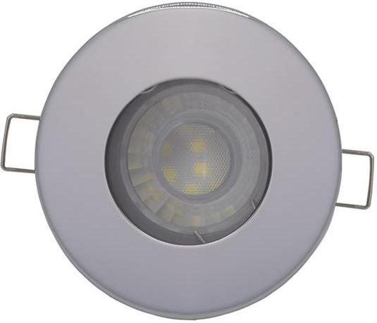 Chrom vestavné podhledové LED svítidlo 7,5W denní bílá IP44 230V