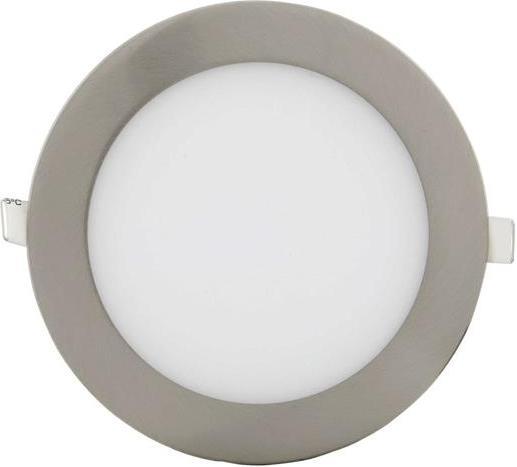 Matný chrom vestavný LED panel 90mm 3W teplá bílá