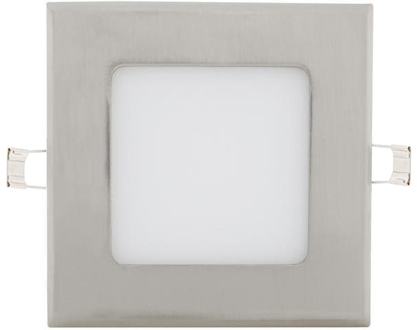 Stmívatelný stříbrný vestavný LED panel 120x120 mm 6W studená bílá
