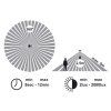 101541 3 led stropni svitidlo 7w denni bila ip44 s cidlem 360